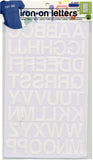 Dritz BL100HWT Ironon Letters, Soft Flock, Block, 1Inch, White (1Sheet)