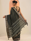 Libas Womens Woven Design Silk Blend Saree With Blouse Piece Black Onesize