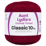 Coats Crochet Aunt Lydias Crochet, Cotton Classic Size 10, Burgundy (154492)