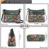 Adisa Women'S Girls Embroided Sling Bag (Sl5152-D.Grn),D.Green,,B0F2GNHLMC