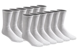 Dickies MenS All Purpose Cushion Crew Socks (6/12 Packs), White (12 Pair), Shoe Size: 59
