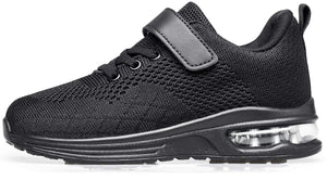 Anlarach Kids Toddler Shoes Boys girls Athletic Running Shoes Air cushion Sneakers for Toddler 5 allblack