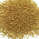 Bulk 2mm Golden Seed Beads for Jewelry Making 200 Grams About 18880pcs,12/0 Glass Craft Beads for Making Earrings, Bracelets, Pe