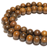 ABCGEMS Chocolate Robles Wood Beads AKA Rainforest Golden Shower Tree - Develop a Richer Color as They Absorb Oil from Your Skin