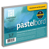 Ampersand Art Supply Pastel Painting Panel: Museum Series Pastelbord, Green, 1/8 Inch Flat Profile, 5X7 - Pack Of 3