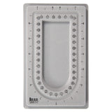 The Beadsmith Mini Bead Board, Grey Flocked, 16 Ushaped channel, 4 x 6.75 inches, design boards for creating bracelets, neck