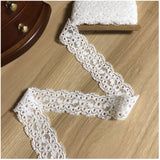 1.1 inch lace Trim, 10 Yards Long White Ribbon, Vintange Floral lace for Custume Sewing, Handcrafts, Gift Wrapping, Home Decor (