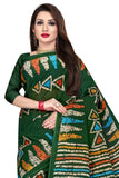 Tamaira Fashion Womens Plain Weave Pure Cotton Saree Without Blouse Piece(Ab7_Darkgreen)