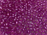Czech Glass Seed Beads Size:6/0 40 gr / 1.4 oz (Pink Silver Lined)