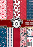 Craftastique 250 Gsm Heartbeat Love Scrapbooking PaperPack (Multicolour, 20 Sheets, A4)