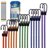 YELIER Bungee Cords with Hooks, Heavy Duty Assorted Set, 22PCS - 12, 18, 24, 36,48, Small Bungee Cords, Tent, Truck, Outdoor (22