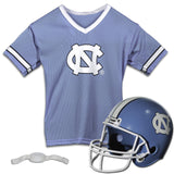 Franklin Sports UNC Tar Heels - Kids College Football Uniform Set - NCAA Youth Football Uniform Costume - Helmet, Jersey, Chinst