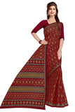 Tamaira Fashion Womens Plain Weave Pure Cotton Saree Without Blouse Piece(11027_Maroon)