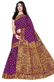 TAMAIRA FASHION Plain Weave Womens Pure Cotton Saree Without Blouse Piece (2355_Wine)
