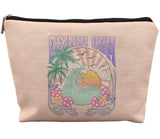 uinwk Retro Beach Makeup Bag - Funny Cosmetic Bag for Purse, Summer Gifts for Women, Beach Vacation Essentials