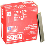 Senco L11BRB 18 Gauge by 1/4 Crown by 3/4 Leg Bright Basic Staples (5, 000per Box)