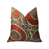 Plutus Brands Plutus Pomegranate Handmade Throw Pillow, 20 X 20, Red/Brown