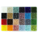 24-Color 2.2mm Crimp Beads & Tubes Kit - 950 Pieces per Color | Jewelry-Making Supplies for Necklaces, Bracelets, Wire Ends (22,