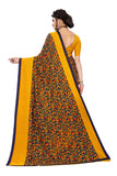 Anni Designer Women'S Georgette Saree With Blouse (Namrata),Yellow,Free,Georgette,Printed,With Blouse Piece