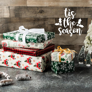 Christmas Wrapping Paper Sheets - 20 Precut (30x20) Sheets - 4 Unique Holiday Gift Wrap Patterns