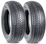 eCustomrim 2-Pack DEEP TREAD Trailer Tires ST205/75D15 Bias Ply Load C DOT Approved 205/75D 15-2 Year Warranty w/Free Roadside