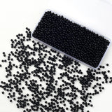 NUKAYAI 1000Pcs 4mm Black Round Glass Beads for Bracelets, Beading Supplies Glass Crystal Beads for Bracelet DIY Crafts Jewelry 
