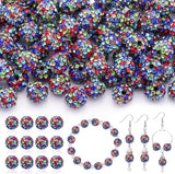 200 Pcs Black Mixed Rhinestone Beads for Jewelry Making, Sparkle Crystal Clay Christmas for Bracelet Baseball Necklace Earring C
