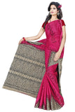 Tamaira Fashion Womens Plain Weave Pure Cotton Saree Without Blouse Piece (Ab11_Dark Pink)