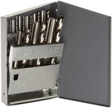 Chicago Latrobe 52580 HT18 HighSpeed Steel Jobber Length Drill Bit and Hand Tap Set with Metal Case, Uncoated (Bright) Finish, 