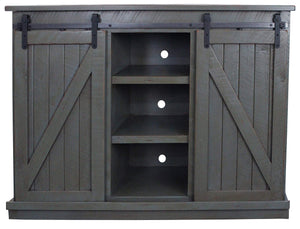 American Heartland Mfg. 57 Tall Quaint Tv Stand, Rustic Dark Blue