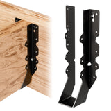20 Pcs Black Joist Hangers 2X10, Rafter Brackets , Hurricane Straps for 2x10 Face Mount Joist Hangers 2X10 for Shed/Barn/Coop/Po