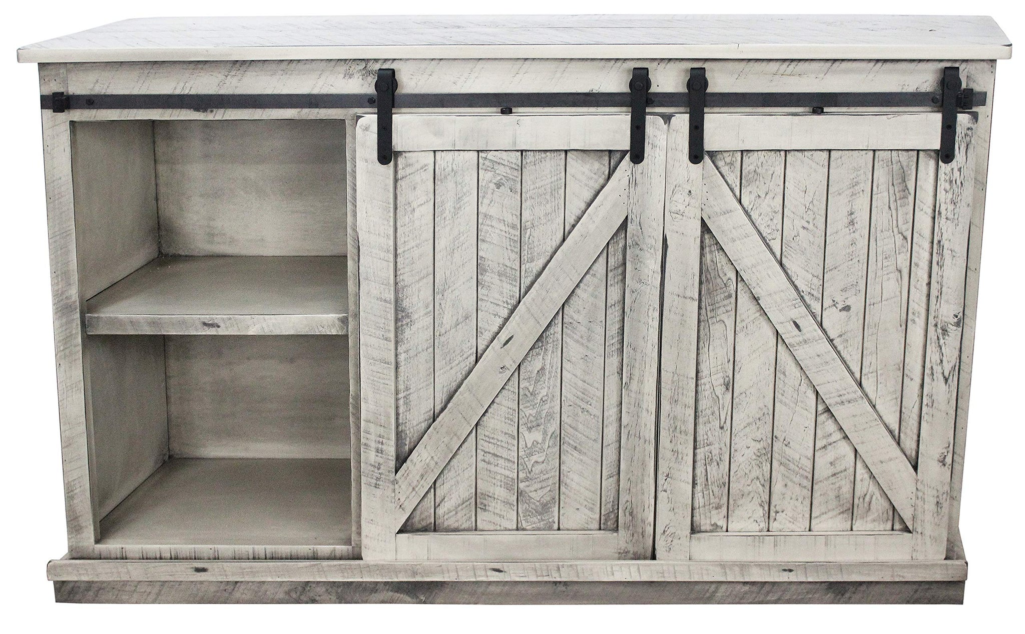 American Heartland Mfg. 68 Tall Quaint Tv Stand, Rustic Dela Verria