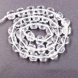 Malahill Wholesale Natural Faceted Stone Beads for Jewelry Making Sold per Bag 5 Strands Inside Cube Clear Quartz 6mm