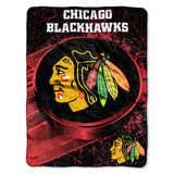 Northwest Officially Licensed NHL Chicago Blackhawks Ice Dash Micro Raschel Throw Blanket, 46 x 60, Multi Color