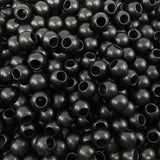 400 Round Acrylic Beads 10mm with 4.8mm Large Hole, Matte Black
