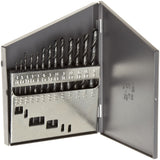 Chicago Latrobe 57711 150 Series HighSpeed Steel Jobber Length Drill Bit Set with Metal Case, Black Oxide Finish, 118 Degree Co