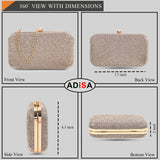 Adisa Constellation Formal Party Clutch With Gold Chain For Women And Girls (Cl106-Anti),Antique,,B0CVYM1LXP