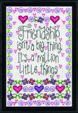 Design Works Crafts Friendship, 5 X 7 Counted Cross Stitch Kit White