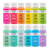 Martha Stewart, MultiSurface Satin 12 pc Paint Set, Solar Brights
