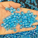 350pcs AB Color Pony Beads for Bracelets,6 * 9mm Blue Acrylic Kandi Bead for Friendship Jewelry Making,Hair Beads for Braids(Blu