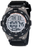 Armitron Sport Mens 40/8330BLK Brown Accented Digital Chronograph Black Nylon Strap Watch