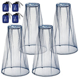 Hestya 4 Pack Mosquito Face Mesh Net Protecting Net for Outdoor Hiking Camping Climbing Mosquito Fly Insects Preventing (Blue)