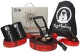 ZenMonkey Slackline Kit with Overhead Training Line, Arm Trainer, Tree Protectors, Cloth Carry Bag and Instructions, 60 Foot - E