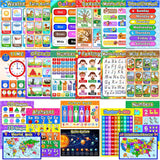 Outus Educational Preschool Posters Learning Poster for Toddler Kid Kindergarten Classroom Learning Decoration, Large 16 x 11 In