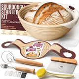 Superbaking Sourdough Starter Kit, 9 Proofing Basket, Silicone Bread Sling