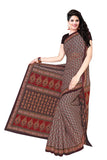 Tamaira Fashion Womens Plain Weave Cotton Saree Without Blouse Piece (802_Dark Chocolate)