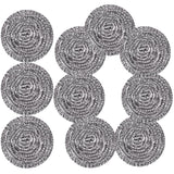 GUEICN Stainless Steel Scrubber Scrubbing Scouring Pad Sponges Clean Pot Pan and Steel Wool for Kitchen Bathroom (10Pcs Metal Sc