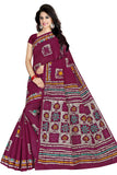 TAMAIRA FASHION Womens Plain Weave Pure Cotton Saree Without Blouse Piece (AB12_Magenta)