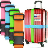 Luggage Straps For Suitcases Tsa Approved Mixed Colors, 4 Pk Premium Nylon Belts For Suitcase, Briefcase & Travel Bag Adju