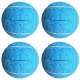 HiBallBall 4 Pack Precut Tennis Balls for Walkers, Heavy Duty Long Lasting Felt Pads for Furniture Legs and Floor Protection (Bl